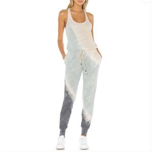 YFB Young Fabulous and Broke Eberhart Jumpsuit Jade India Wash Tie Dye, NWT